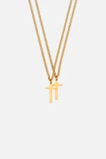 DOUBLE CROSS NECKLACE