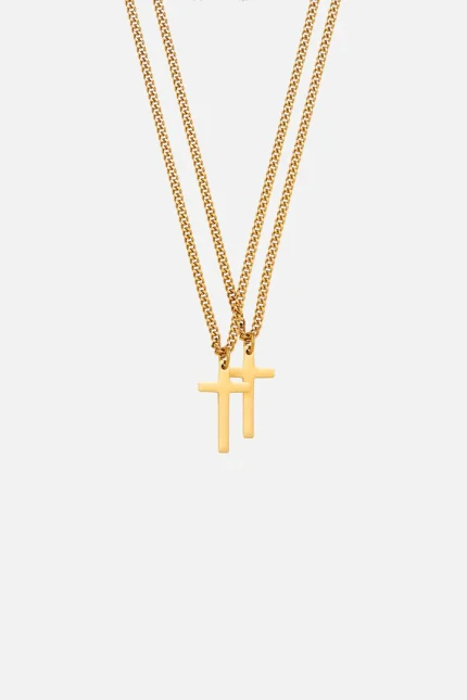 DOUBLE CROSS NECKLACE