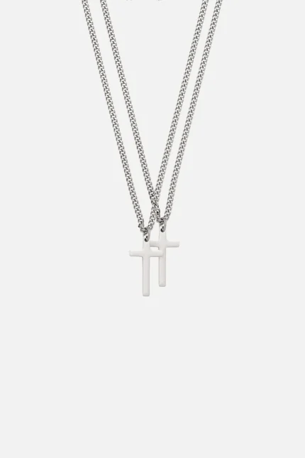 DOUBLE CROSS NECKLACE