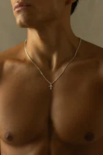 HAMMERED CROSS NECKLACE