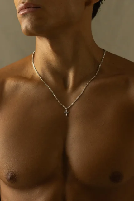 HAMMERED CROSS NECKLACE