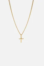 HAMMERED CROSS NECKLACE